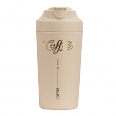 Термочашка Coffee з ремінцем 480 мл бежева HP-14-14BE Термочашка Coffee з ремінцем 480 мл бежева HP-14-14BE