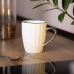 Кружка порцелянова 400 (мл) зі сріблястим обідком та ручкою Бежева RX-N231315BE Кружка порцелянова 400 (мл) зі сріблястим обідком та ручкою Бежева RX-N231315BE