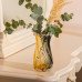 Ваза декоративна 26 см для квітів скляна фігурна ваза з кольорового скла 1.2 л Жовто-сіра HP-9-11