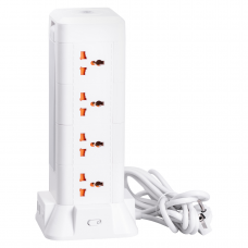 Мережевий фільтр подовжувач 2.8 м з лампою на 12 універсальних розеток з 2 USB, 1 Type-C, бездротова зарядка HP-5-9MF Мережевий фільтр подовжувач 2.8 м з лампою на 12 універсальних розеток з 2 USB, 1 Type-C, бездротова зарядка HP-5-9MF