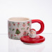 Новорічна порцелянова чашка з кришкою Merry Christmas 350 (мл) CR-1-20
