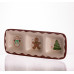 Менажниця порцелянова Merry Christmas на 3 секції 30×11×2.5 (см) прямокутна CR-1-41