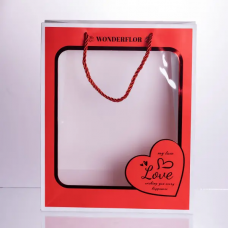 Набір подарункових пакетів з паперу Love з віконцем 12 шт 26×10×32 см HP-10359-18 Набір подарункових пакетів з паперу Love з віконцем 12 шт 26×10×32 см HP-10359-18