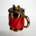 Новорічна порцелянова чашка «Золотий Вихор» 450 мл з кришкою і ложкою Yiwu FM-23C Новорічна порцелянова чашка «Золотий Вихор» 450 мл з кришкою і ложкою Yiwu FM-23C