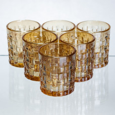 Набір чарок для міцних напоїв Shot glass 6 штук по 75 мл коричневий HP-17-37