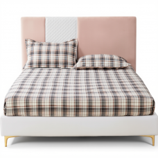 Комплект трикотажний простирадло на резинці 180*200 см з наволочками checkered 004-107-18-48-3-3 Комплект трикотажний простирадло на резинці 180*200 см з наволочками checkered 004-107-18-48-3-3