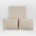 Комплект простирадло на резинці з наволочками 180*200 см трикотаж пісочний 004-125-18-30-3-2