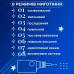 Гірлянда штора 3х0,7 м Зірки на 108 LED лампочок світлодіодна 6 великих та 6 маленьких зірок 9В 8 режимів Синій 1733054BL