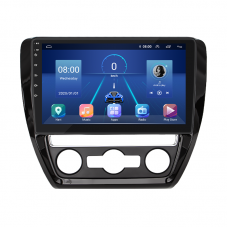 Штатная магнитола Lesko для Volkswagen Jetta VI 2010-2015 экран 10" 2/32Gb 4G Wi-Fi GPS Top