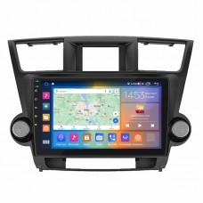 Штатная магнитола Lesko для Toyota Highlander II (U40) Рестайлинг 2010-2013 экран 10" 2/32Gb CarPlay 4G Wi-Fi GPS Prime