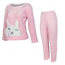 Женская тёплая махровая пижама Bunny Pink M Женская тёплая махровая пижама Bunny Pink M