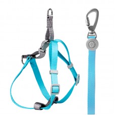 Шлея для собак или кошек с поводком Taotaopets 171120 Blue M (1.5 cm)