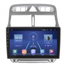 Штатная магнитола Lesko для Peugeot 307 I Рестайлинг 2005-2008 экран 9" 6/128Gb 4G Wi-Fi GPS Top