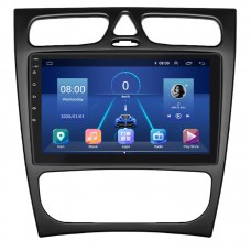 Штатная магнитола Lesko для Mercedes-Benz C-Класс II (W203) 2000-2004 экран 9" 4/32Gb 4G Wi-Fi GPS Top