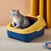 Туалет для кошек с лопаткой Taotaopets 268802 лоток для котов 40*30*18,5 cm Yellow