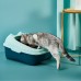 Туалет для кошек с лопаткой Taotaopets 268802 лоток для котов 40*30*18,5 cm Blue Туалет для кошек с лопаткой Taotaopets 268802 лоток для котов 40*30*18,5 cm Blue