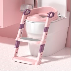 Детское сиденье на унитаз со ступенькой и ручками Bestbaby BC-108 Pink Детское сиденье на унитаз со ступенькой и ручками Bestbaby BC-108 Pink