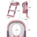 Детское сиденье на унитаз со ступенькой и ручками Bestbaby BC-108 Pink
