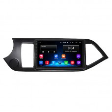 Штатная магнитола Lesko для Kia Picanto II Рестайлинг 2015-2017 экран 9" 2/32Gb Wi-Fi GPS Base