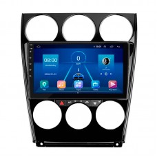 Штатная магнитола Lesko для Mazda 6 I (GG) Рестайлинг 2005-2008 экран 9" 4/64Gb 4G Wi-Fi GPS Top