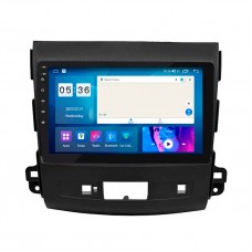 Штатная магнитола Lesko для Mitsubishi Outlander II Рестайлинг 2009-2013 экран 9" 4/64Gb CarPlay 4G Wi-Fi GPS Prime