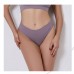 Женские бесшовные трусики бразилианы в рубчик A02# Лиловый M