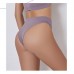 Женские бесшовные трусики бразилианы в рубчик A02# Лиловый L