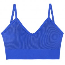 Топ женский в рубчик 08WX# с нерегулируемыми брителями съемные чашечки Синий L 80 ABC Топ женский в рубчик 08WX# с нерегулируемыми брителями съемные чашечки Синий L 80 ABC