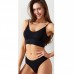 Бесшовный комплект женского белья в рубчик трусы и топ 1608# Черный L 80 ABC Бесшовный комплект женского белья в рубчик трусы и топ 1608# Черный L 80 ABC