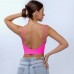 Топ женский в рубчик 08WX# с нерегулируемыми брителями съемные чашечки Розовый электрик XL 85 ABC Топ женский в рубчик 08WX# с нерегулируемыми брителями съемные чашечки Розовый электрик XL 85 ABC