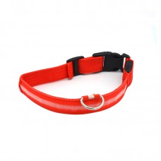Светодиодный LED ошейник USB светящийся для собак и котов Red S Светодиодный LED ошейник USB светящийся для собак и котов Red S