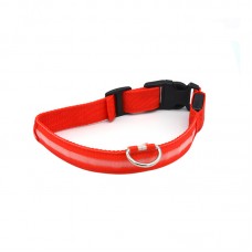 Светодиодный LED ошейник USB светящийся для собак и котов Red XS Светодиодный LED ошейник USB светящийся для собак и котов Red XS