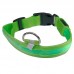Светодиодный LED ошейник USB светящийся для собак и котов Green XS