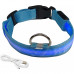 Светодиодный LED ошейник USB светящийся для собак и котов Blue XL
