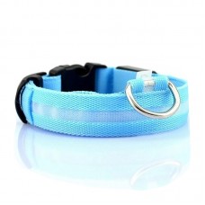 Светодиодный LED ошейник USB светящийся для собак и котов Blue L