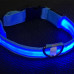 Светодиодный LED ошейник USB светящийся для собак и котов Blue XS