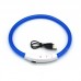 Светодиодный LED ошейник L-18 USB светящийся водоотталкивающий для собак и котов  Blue M Светодиодный LED ошейник L-18 USB светящийся водоотталкивающий для собак и котов  Blue M