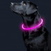 Светодиодный LED ошейник L-18 USB светящийся водоотталкивающий для собак и котов  Pink L