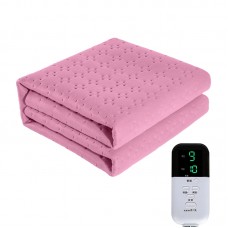 Электропростынь плед одеяло с подогревом от сети 220 вольт STT180*150 см Pink