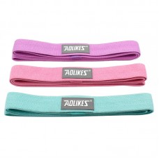 Набор резинок для фитнеса AOLIKES RB-3609 3шт Green+Pink+Violet