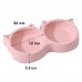 Миска для кошек Taotaopets Cat 123307 двойная пластиковая Pink Миска для кошек Taotaopets Cat 123307 двойная пластиковая Pink