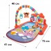 Детский развивающий интерактивный коврик 116-32 музыкальный пианино с дугой и погремушками для младенцев Red Детский развивающий интерактивный коврик 116-32 музыкальный пианино с дугой и погремушками для младенцев Red
