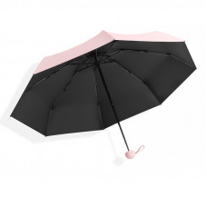 Мини-зонт 190T карманный с чехлом капсулой Pink