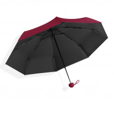 Мини-зонт 190T карманный с чехлом капсулой Burgundy