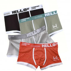 Набор мужских трусов боксеров PB-3199 Light gray/Green/Coral/Black из 4 шт 2XL Набор мужских трусов боксеров PB-3199 Light gray/Green/Coral/Black из 4 шт 2XL