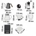 Дорожный кофейный набор Ecocoffee TS-01 из 7 предметов для приготовления кофе с кейсом подарочный Black