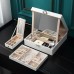 Шкатулка Casegrace SP-01130 для украшений и ювелирных изделий с зеркалом на замке с ключом White