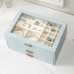 Шкатулка Casegrace SP-01223 для украшений и ювелирных изделий трехуровневая 26,5*18*13,5 см Blue