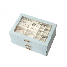 Шкатулка Casegrace SP-01223 для украшений и ювелирных изделий трехуровневая 26,5*18*13,5 см Blue Шкатулка Casegrace SP-01223 для украшений и ювелирных изделий трехуровневая 26,5*18*13,5 см Blue