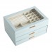 Шкатулка Casegrace SP-01223 для украшений и ювелирных изделий трехуровневая 26,5*18*13,5 см Blue
